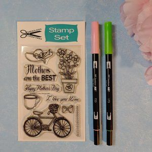 Mindless Crafting 9-piece Stamp Set - Mother's Day